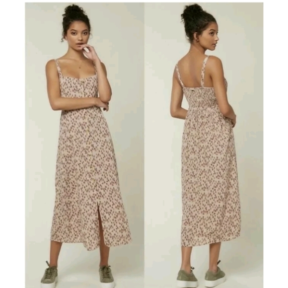 O'Neill Dresses & Skirts - O'NEILL Bettie Floral Long Maxi Dress Button Down